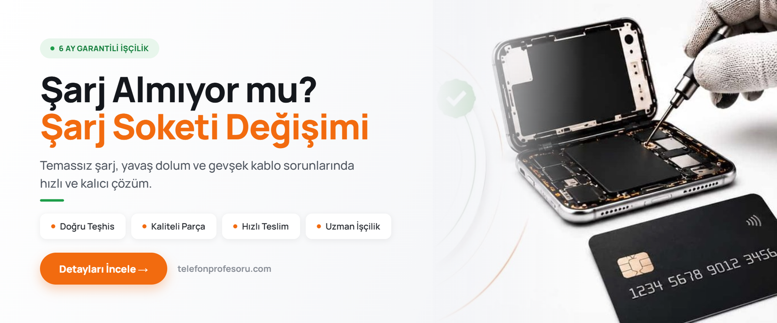 Şarj soketi tamiri